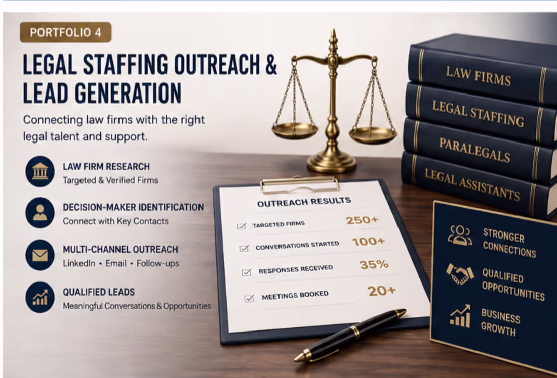 Cover image for Legal Staffing Outreach & Lead
