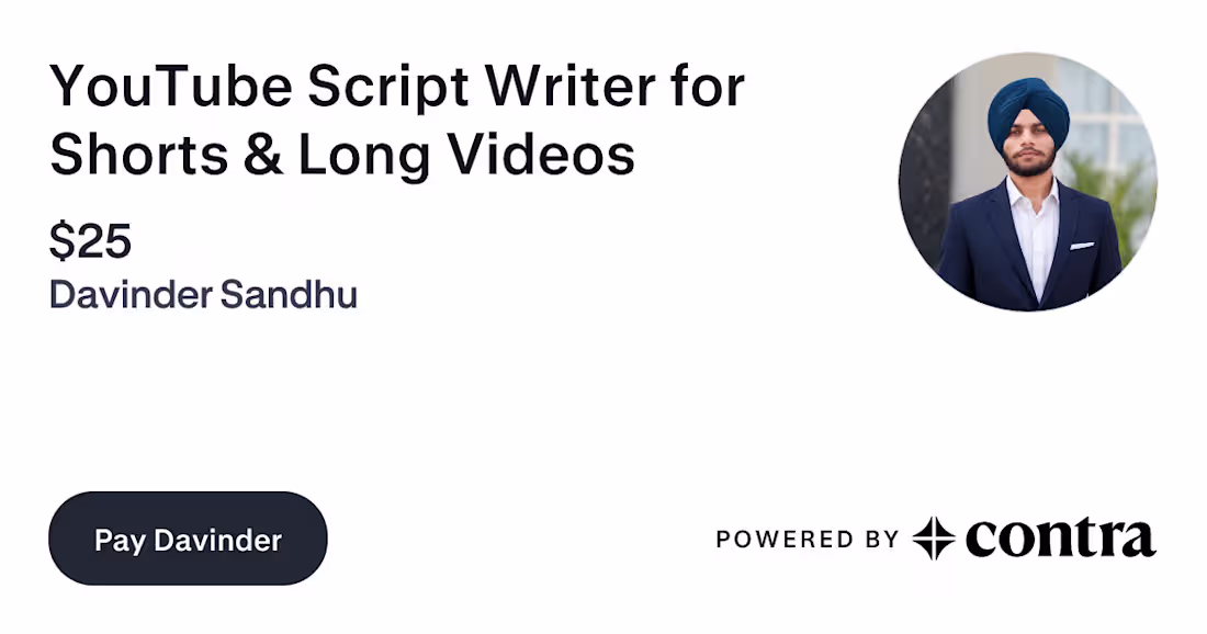 Cover image for YouTube Script Writer for Shorts & Long Videos