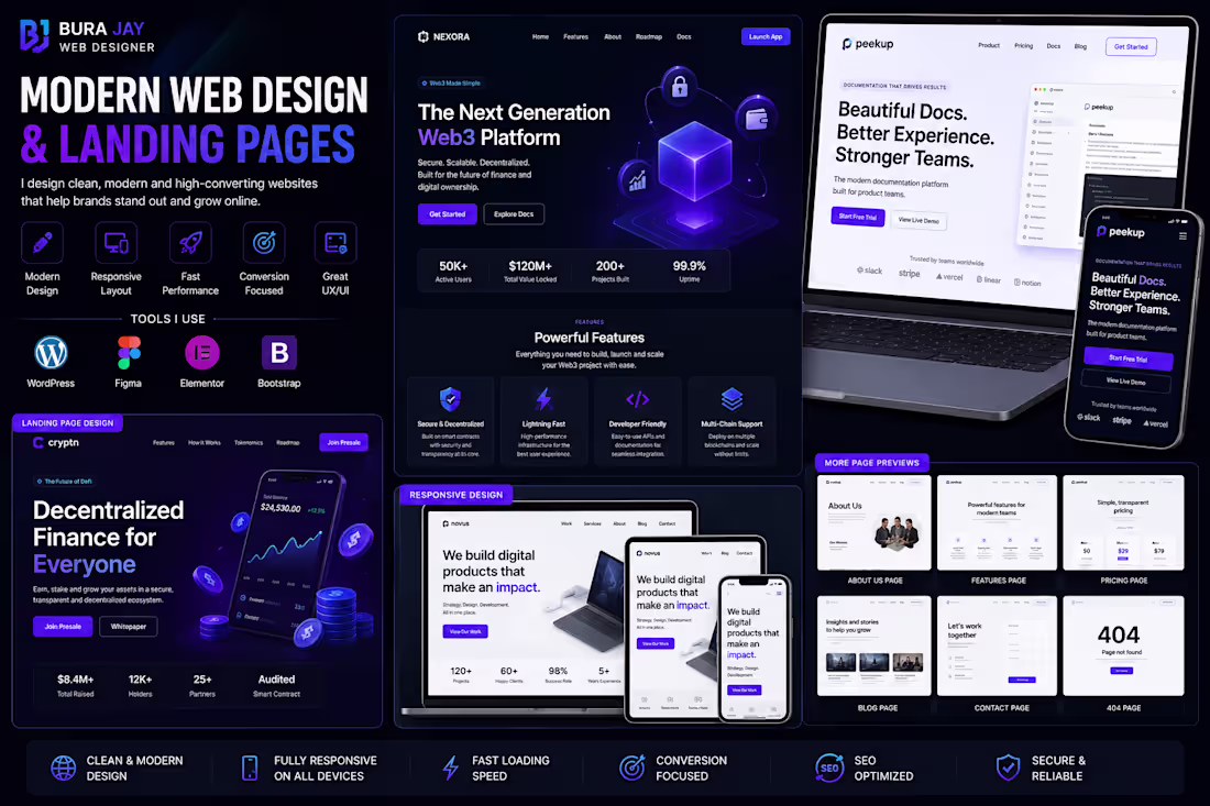 Cover image for Modern Web Design & Landing