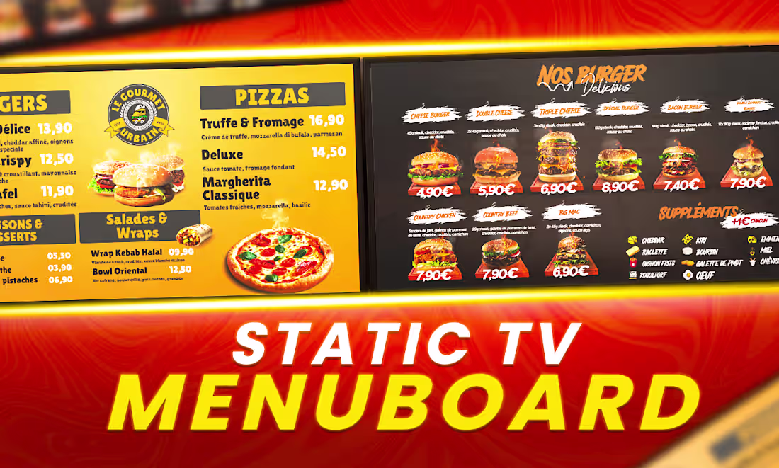 Cover image for I will design a static digital menu screen for a restaurant