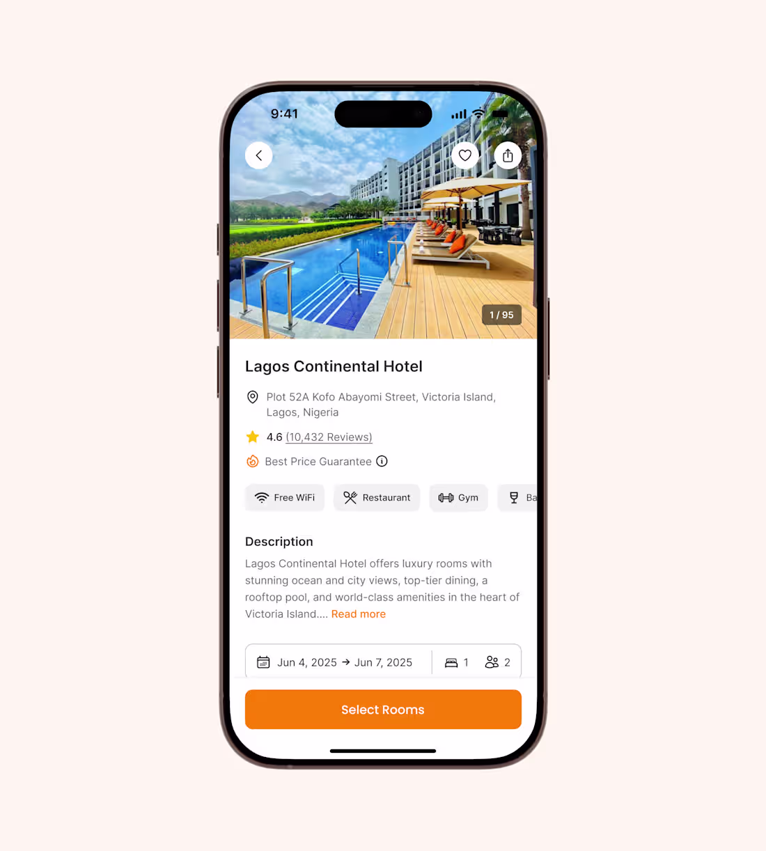 Cover image for Hotel Booking App – Hotel Details UI