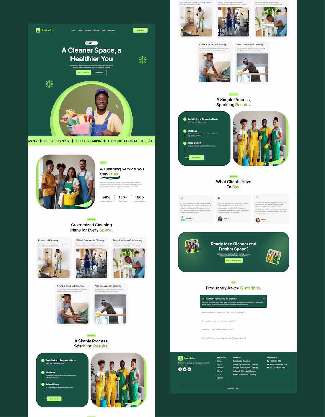 Cover image for A Cleaning Agency Landing Page ✨💚