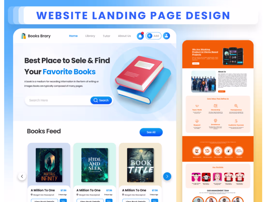 Cover image for Website Landing page Design