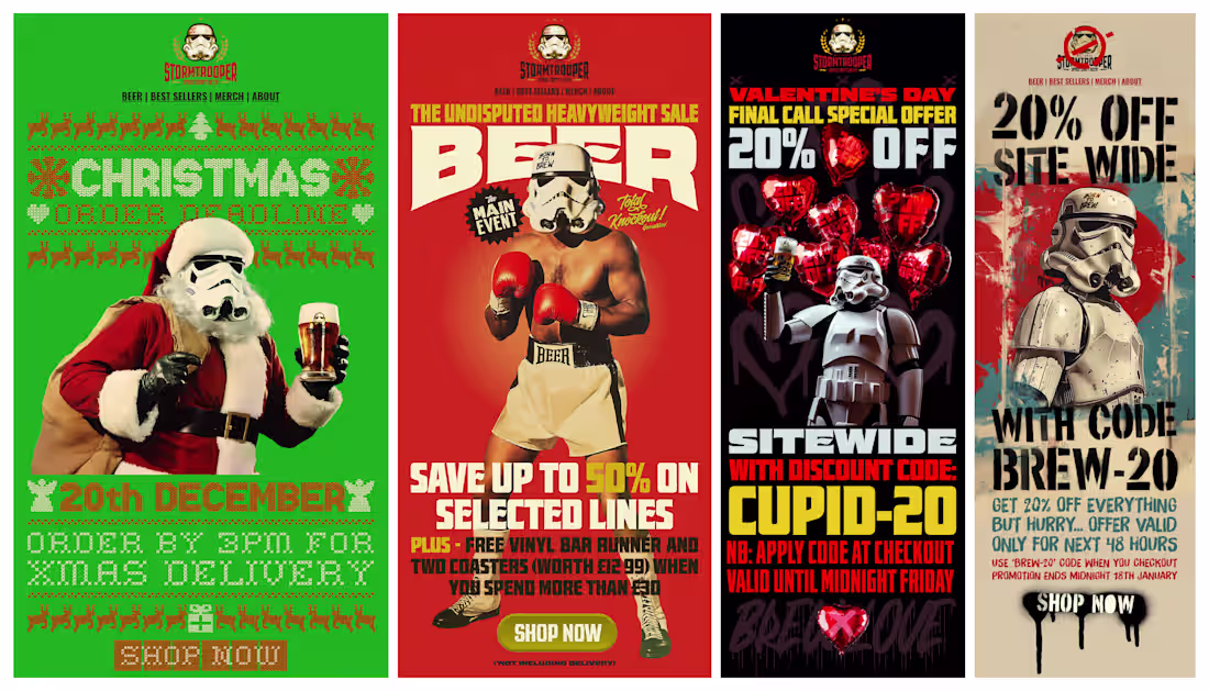 Cover image for Newsletter Graphics for Original Stormtrooper Beer