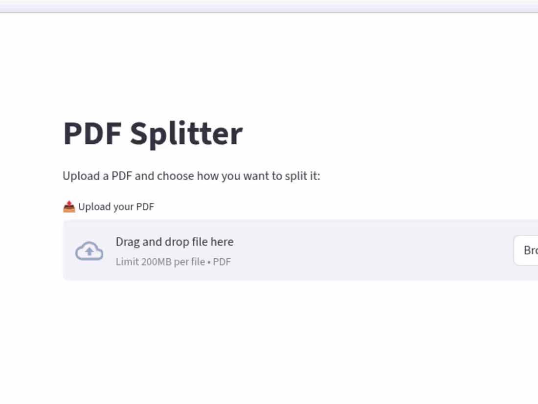 Cover image for PDF Splitter App