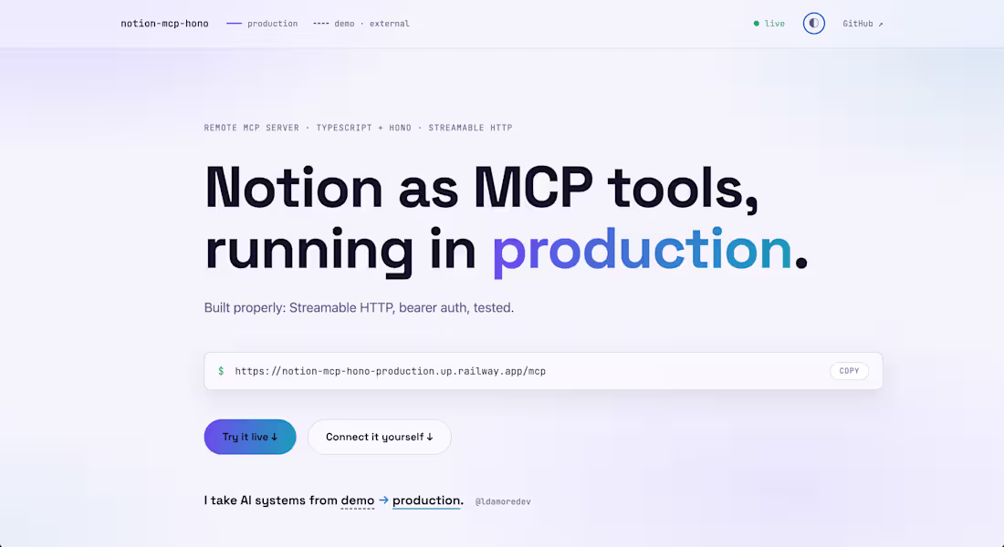 Cover image for notion-mcp-hono — Remote MCP server
