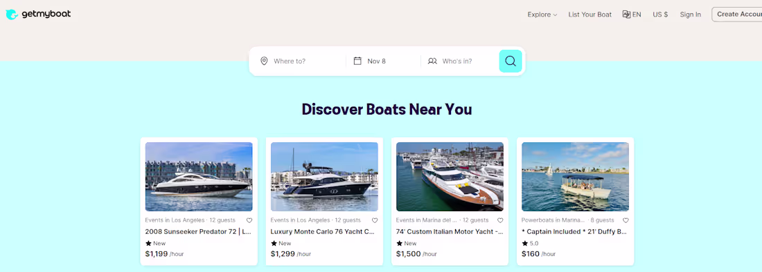 Cover image for The world's largest boat rental and water experience marketp...
