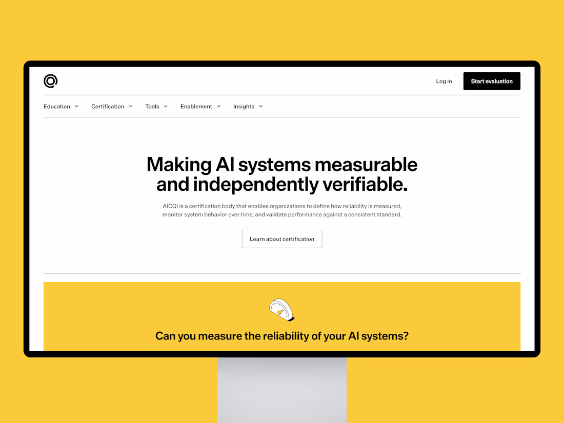 Cover image for Website Design for an AI Standards & Certification Platform