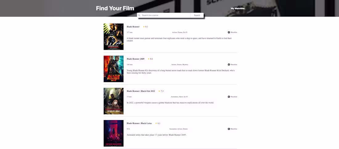 Cover image for timDeHof/movie-watchlist