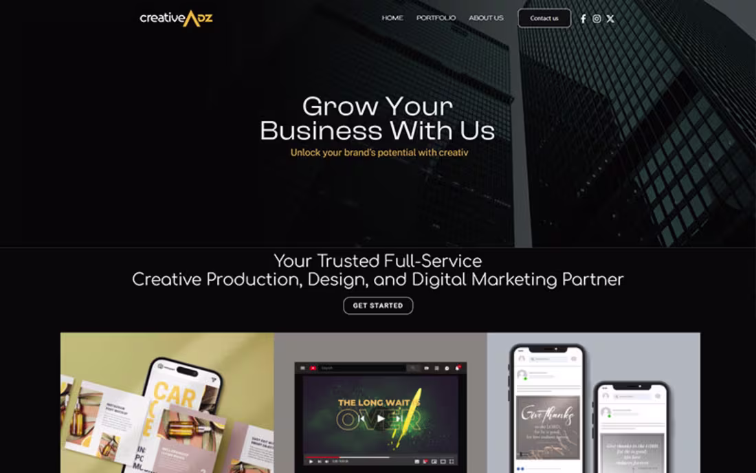 Cover image for Website for Creative Adz