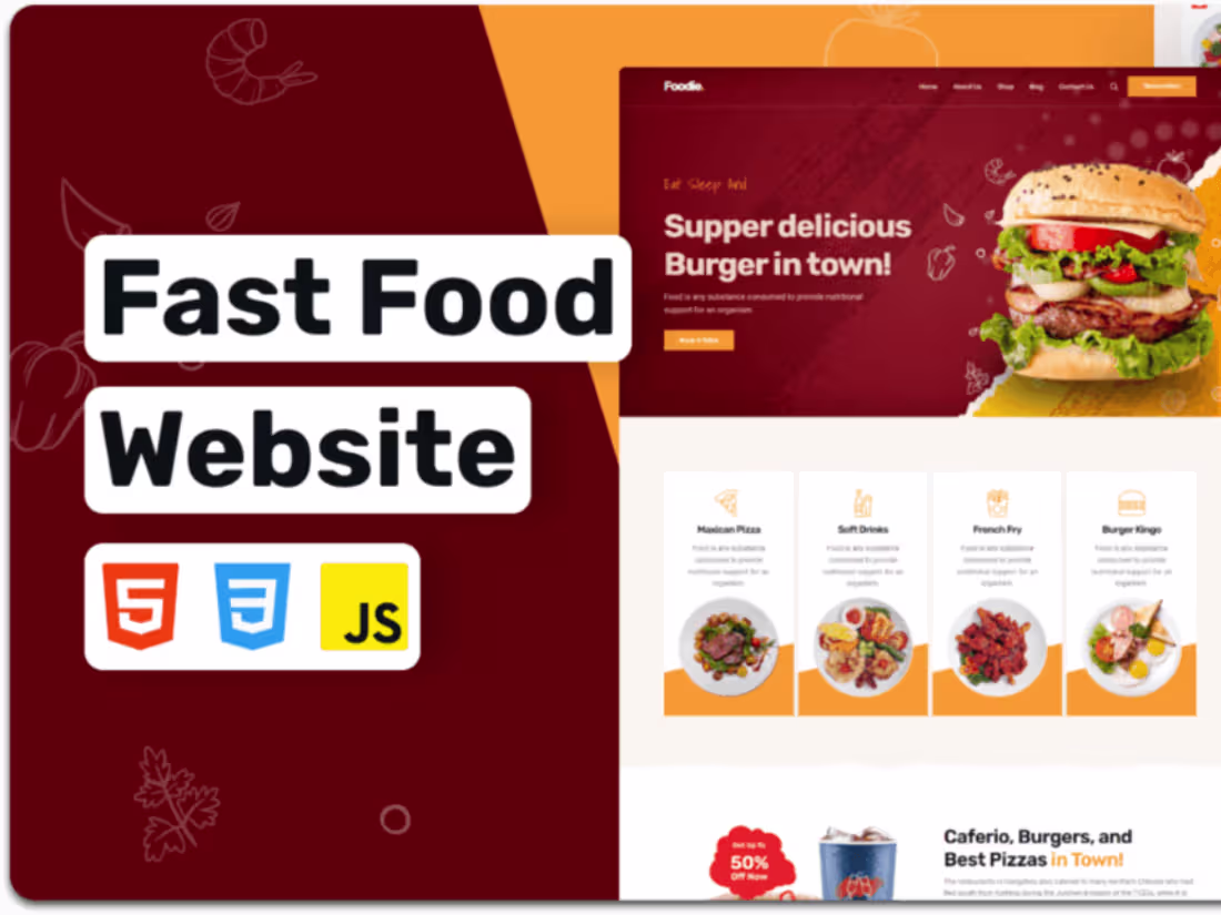 Cover image for Creative fast-food website