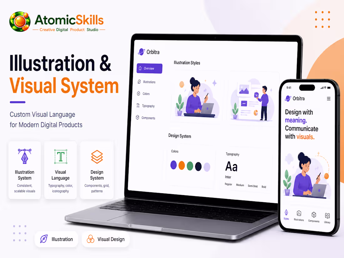 Cover image for Illustration & Visual System for Modern Digital Products