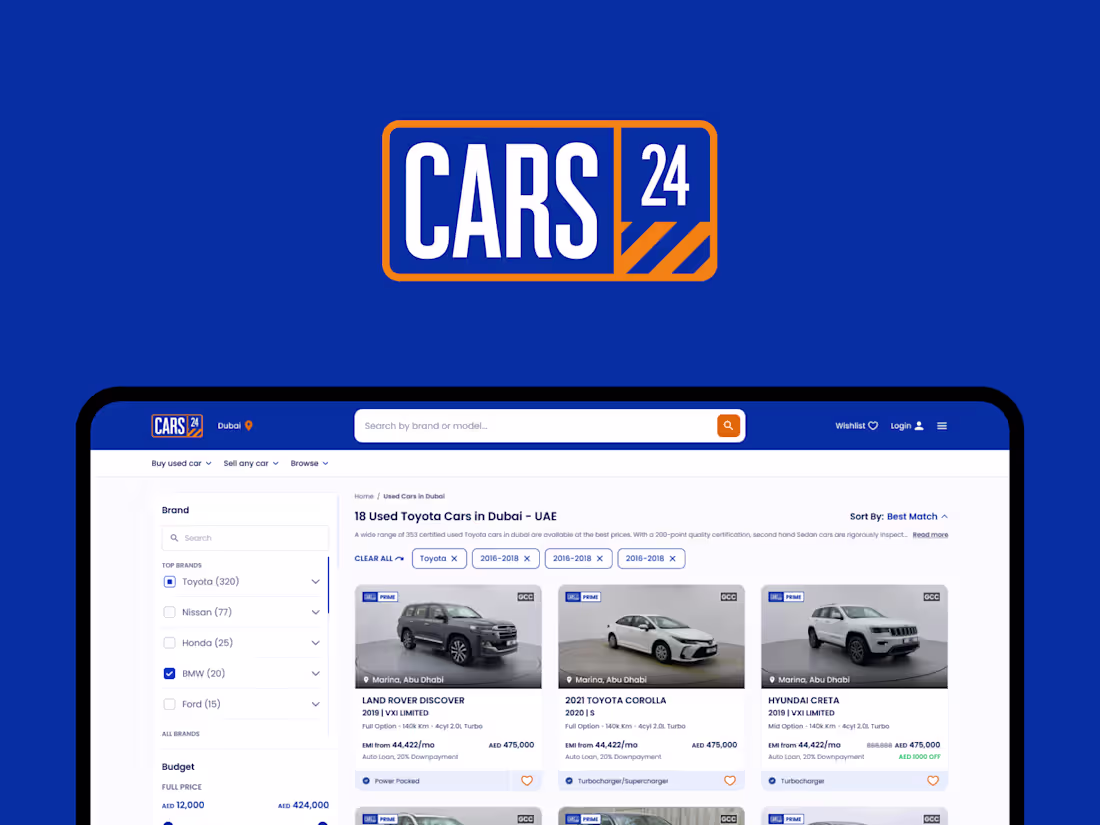 Cover image for Cars24 UAE: Redefining the Car Buying Experience