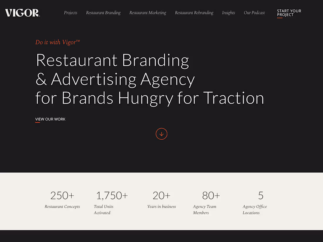 Cover image for Vigor branding | Restaurant Branding Service