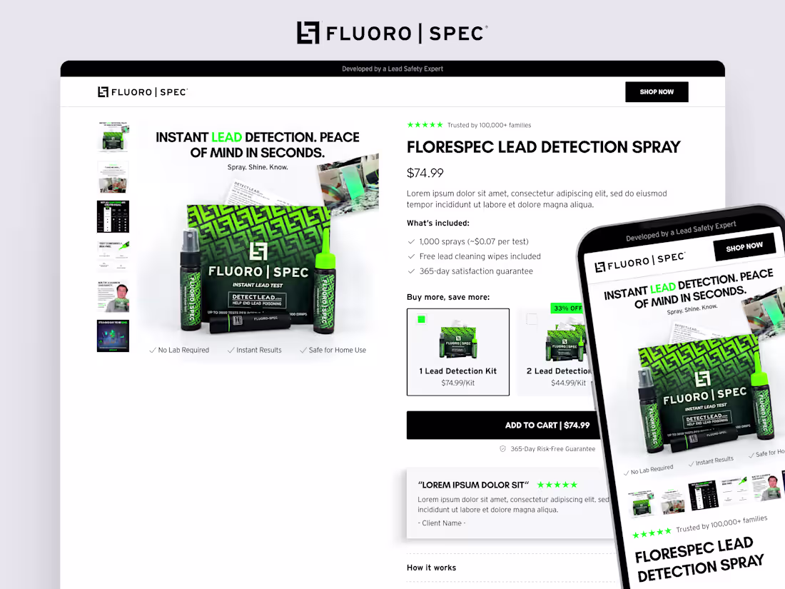 Cover image for DetectLead - Product Page Template Redesign