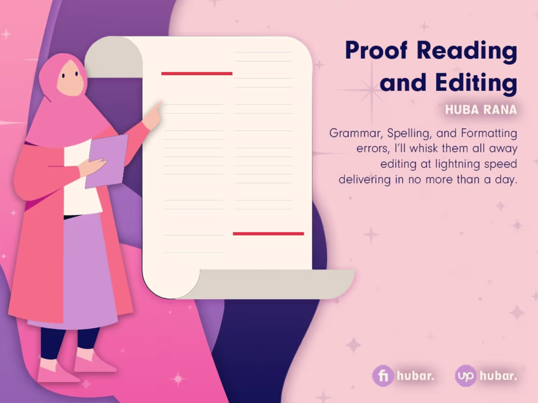 Cover image for I will proofread and edit your manuscript, document, or book