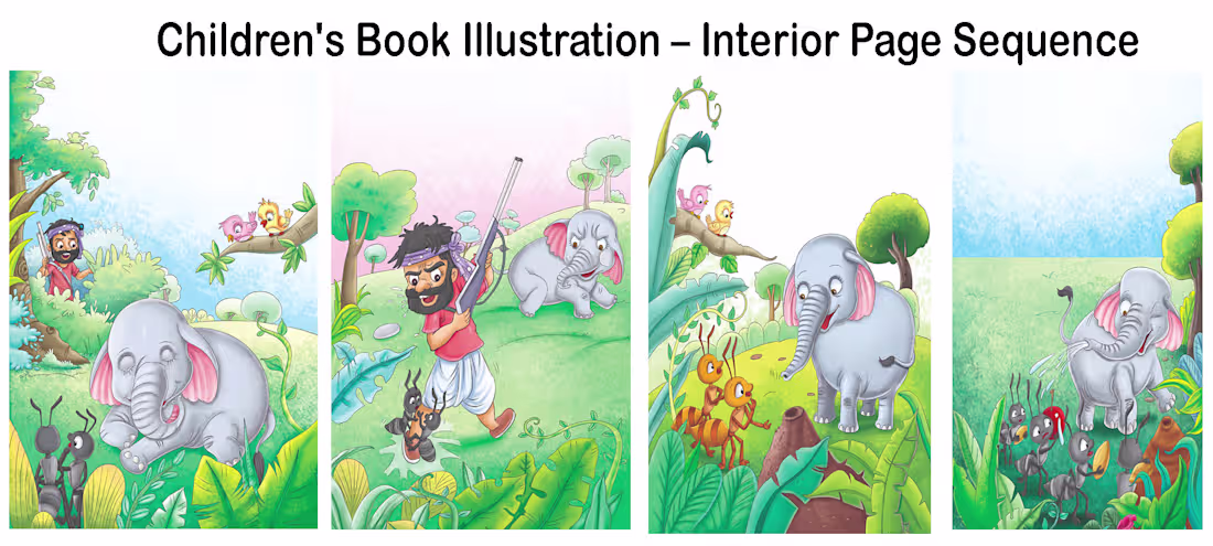 Cover image for A sequence of illustrations created