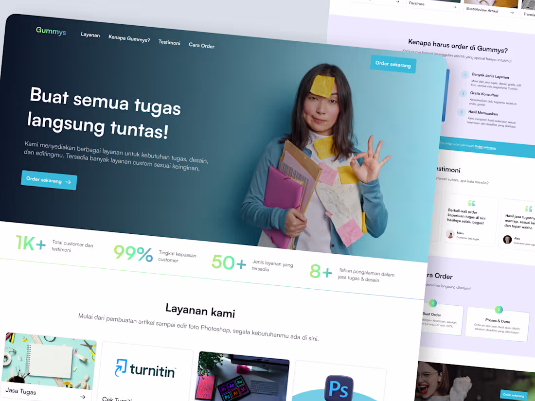 Cover image for 🎨 Gummys Landing Page: Simplifying Services 🎨