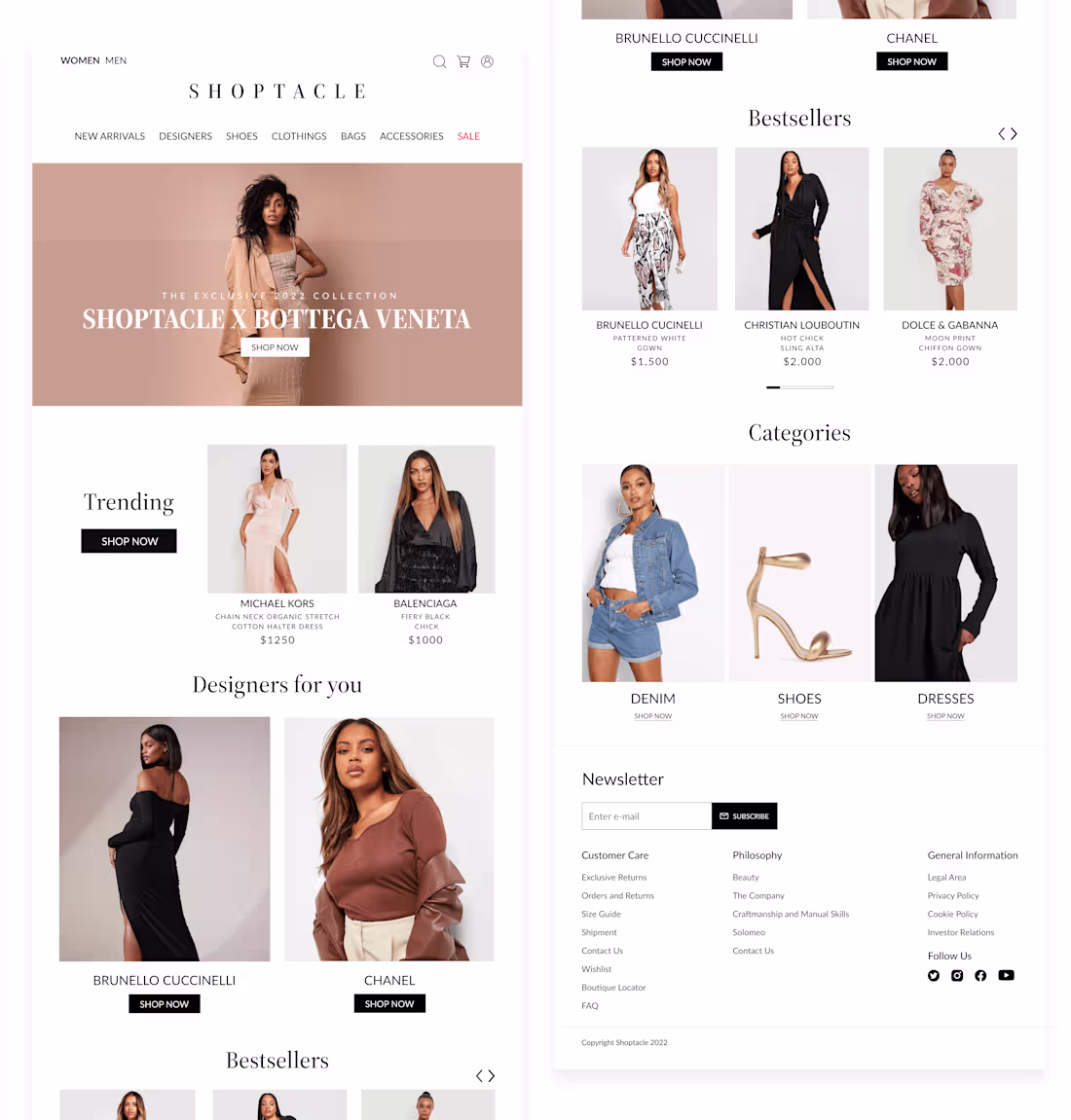 Cover image for Luxury Fashion Store Landing Page Design