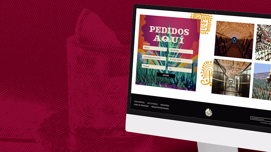 Cover image for Casa Distales - Web Site/ Branding on Behance