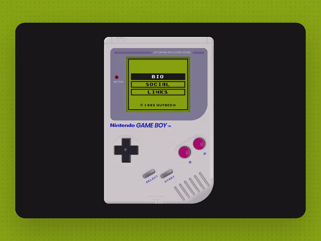 Cover image for Gameboy – Framer Concept Interactive Micro Website