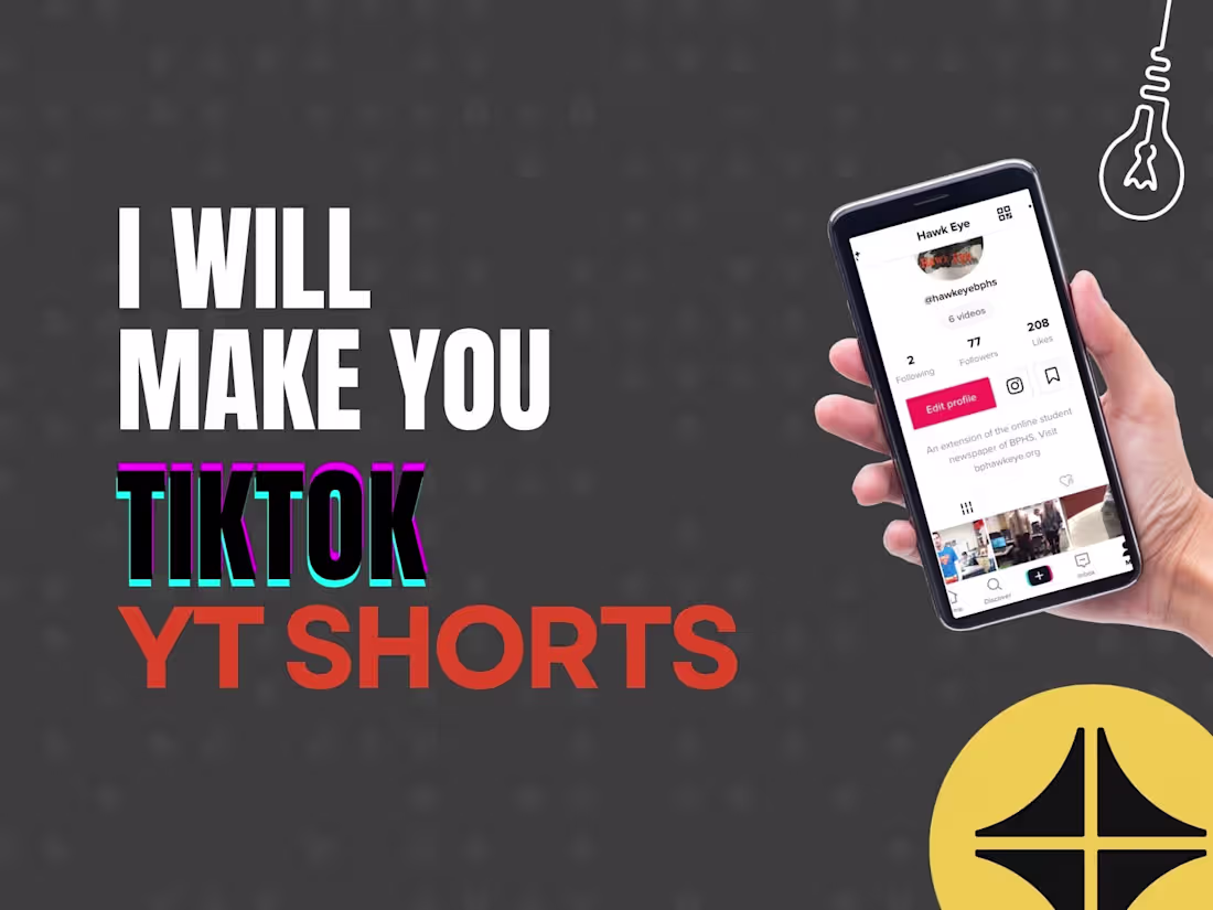 Cover image for I will make Tiktok / Youtube Shorts Video for You