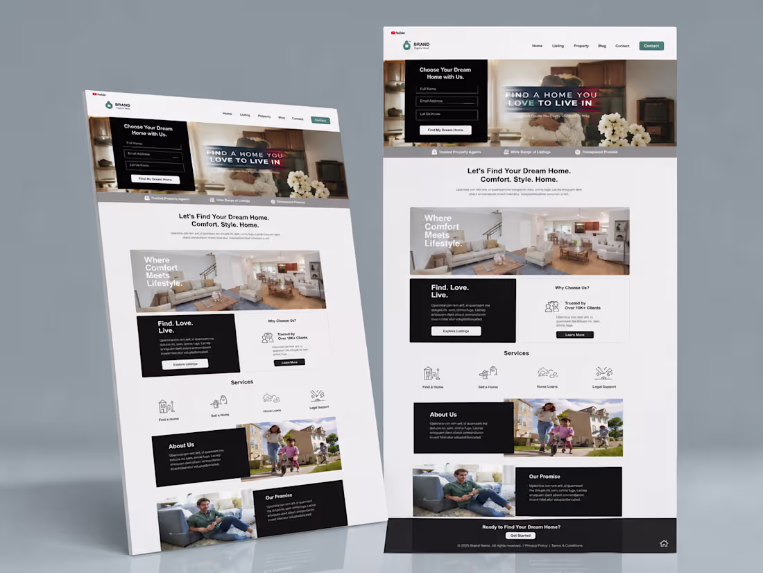Cover image for Modern Real Estate Website Design