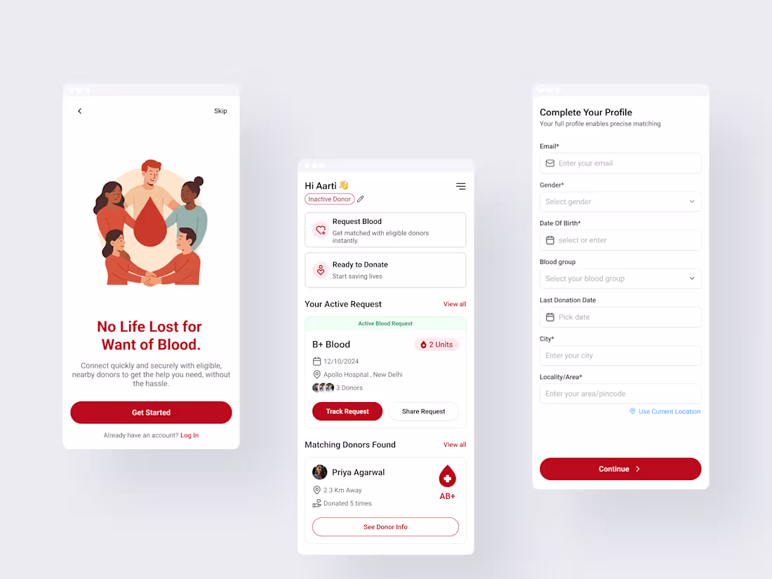 Cover image for A Blood Donation App Design