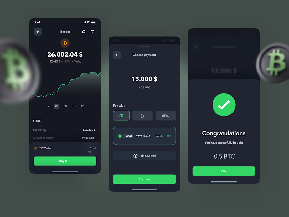 Cover image for Crypto concept - mobile app