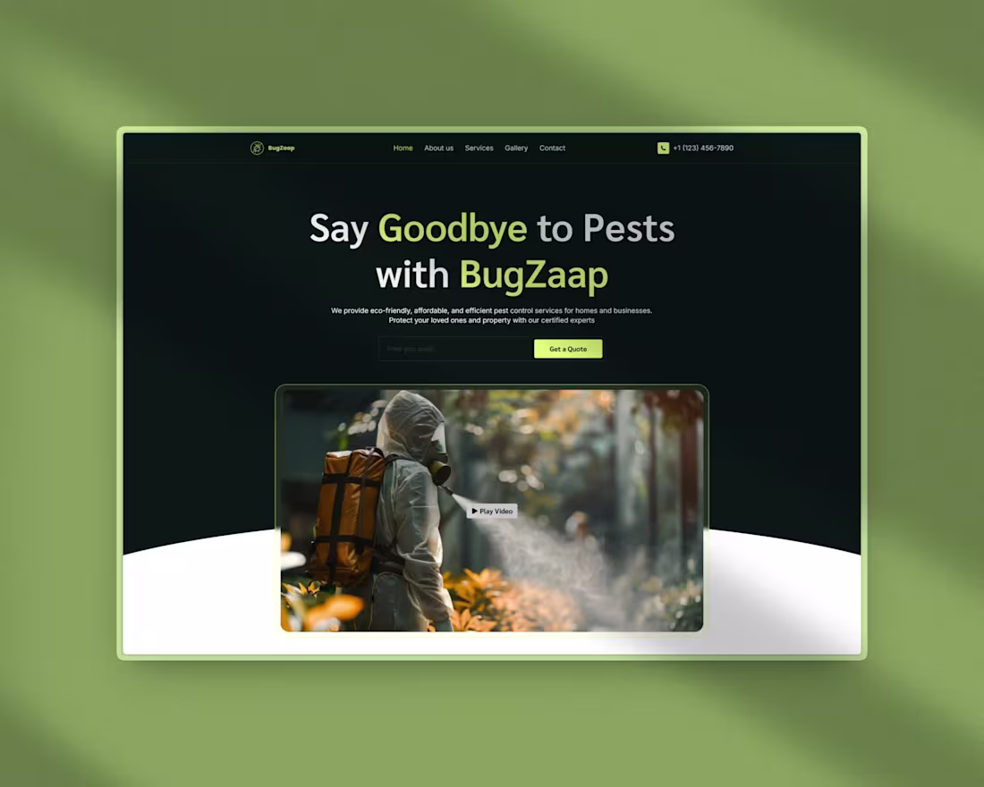 Cover image for Pest Control Service Framer Template