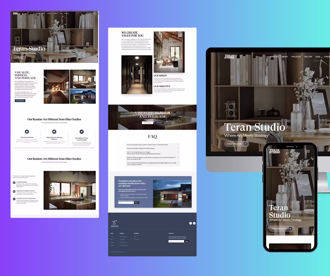 Cover image for Teran Studio is a visualisation