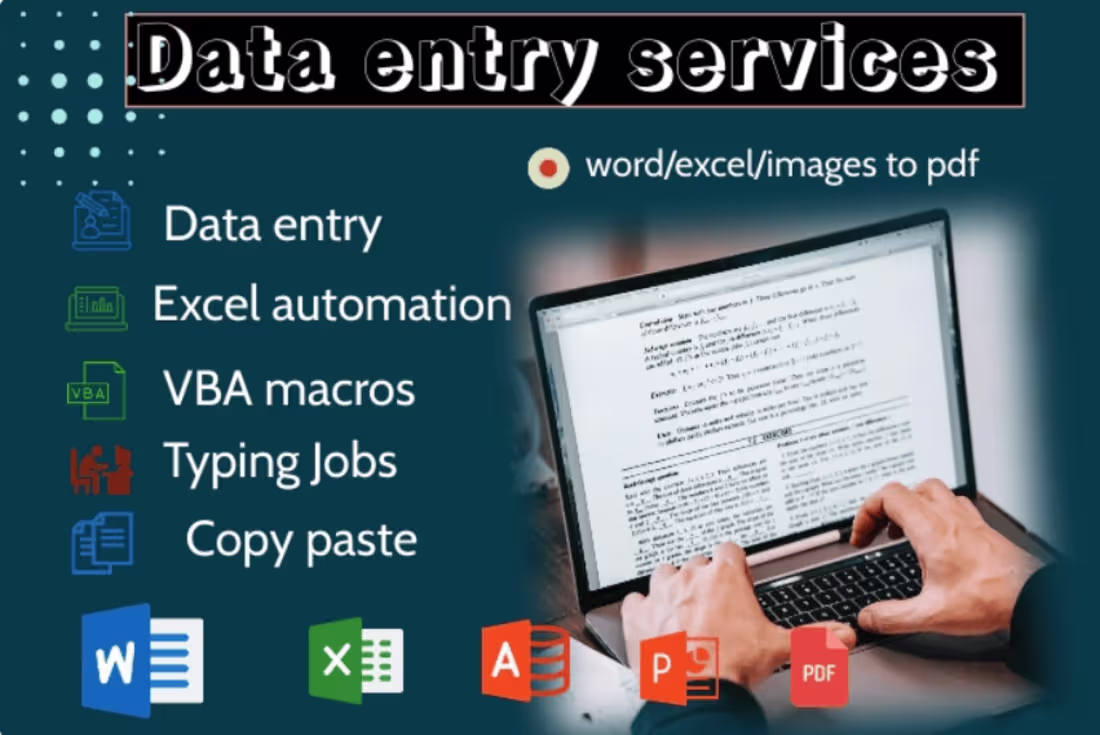 Cover image for Efficient  Data Entry  | Excel, Google Sheets & MS Office Expert