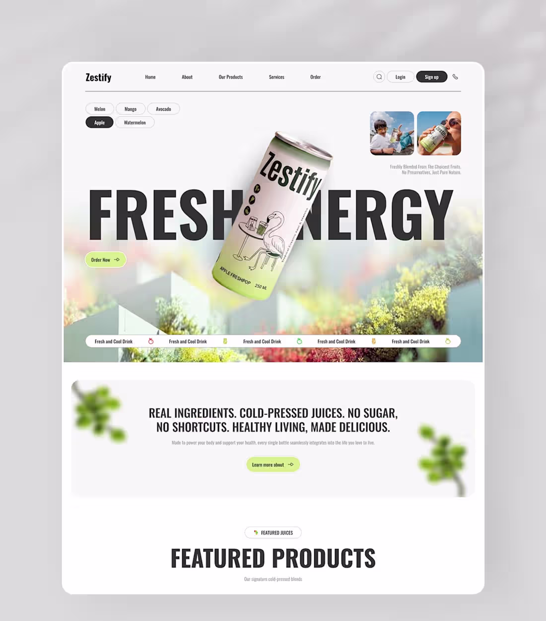 Cover image for Framer Ecommerce Landing Page Design-Zestify