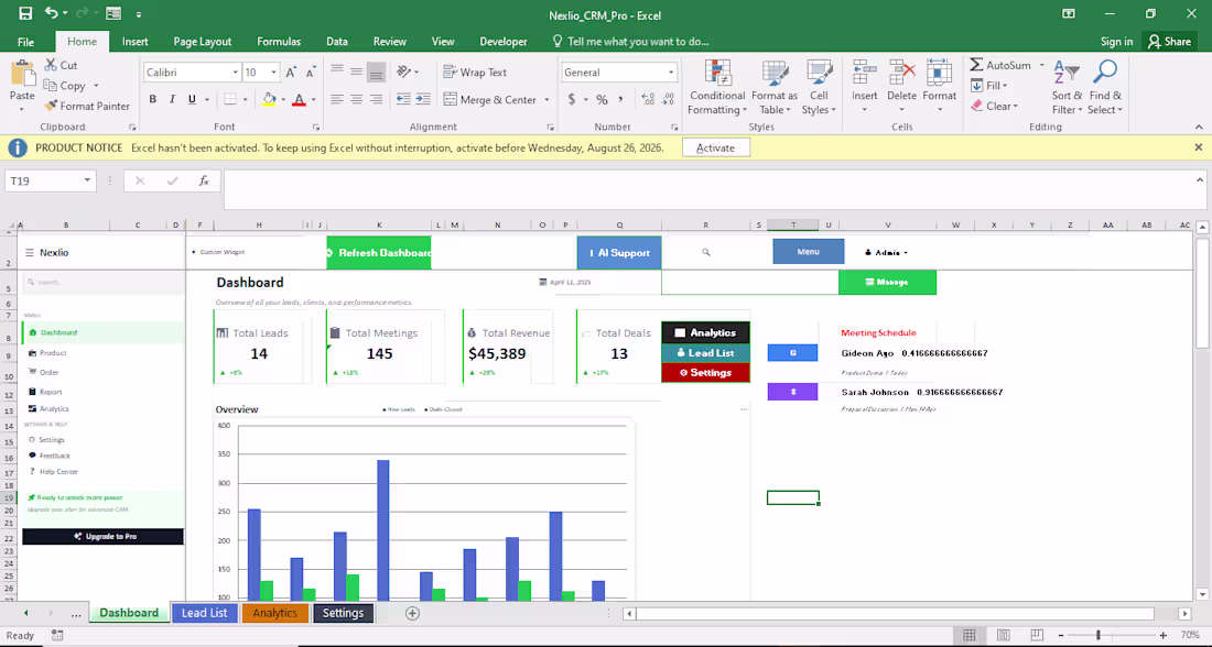Cover image for Excel CRM System