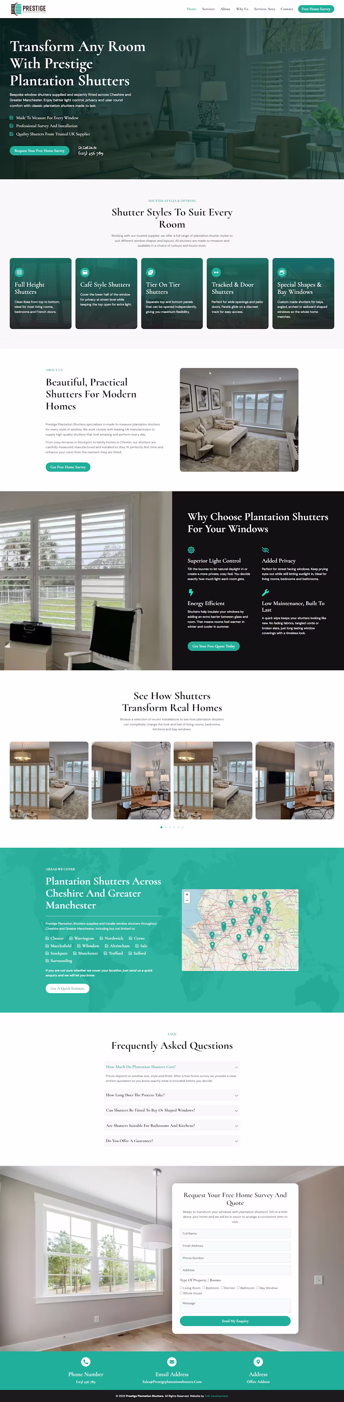Cover image for Shutter services website