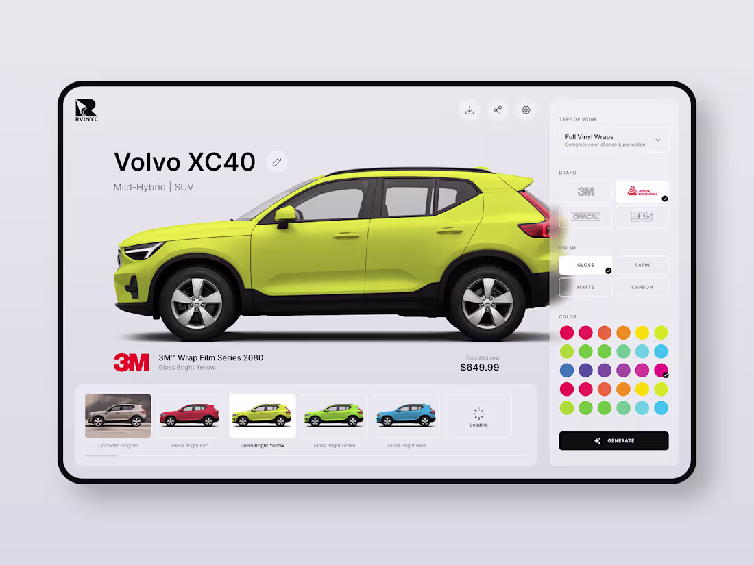 Cover image for Car Wrap Visualizer Prototype