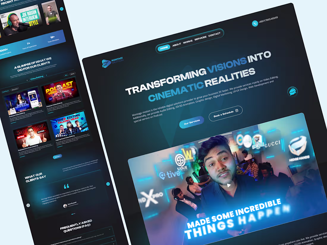 Cover image for Advertising Agency Website UI/UX design 