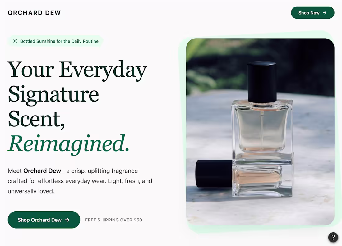 Cover image for Landing Page for a made