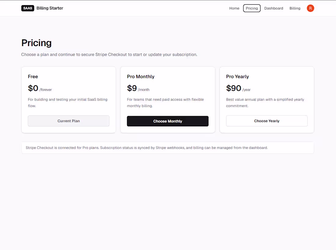 Cover image for Built a SaaS billing starter
