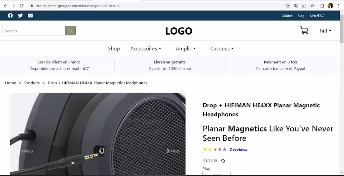 Cover image for Development of an E-commerce Website