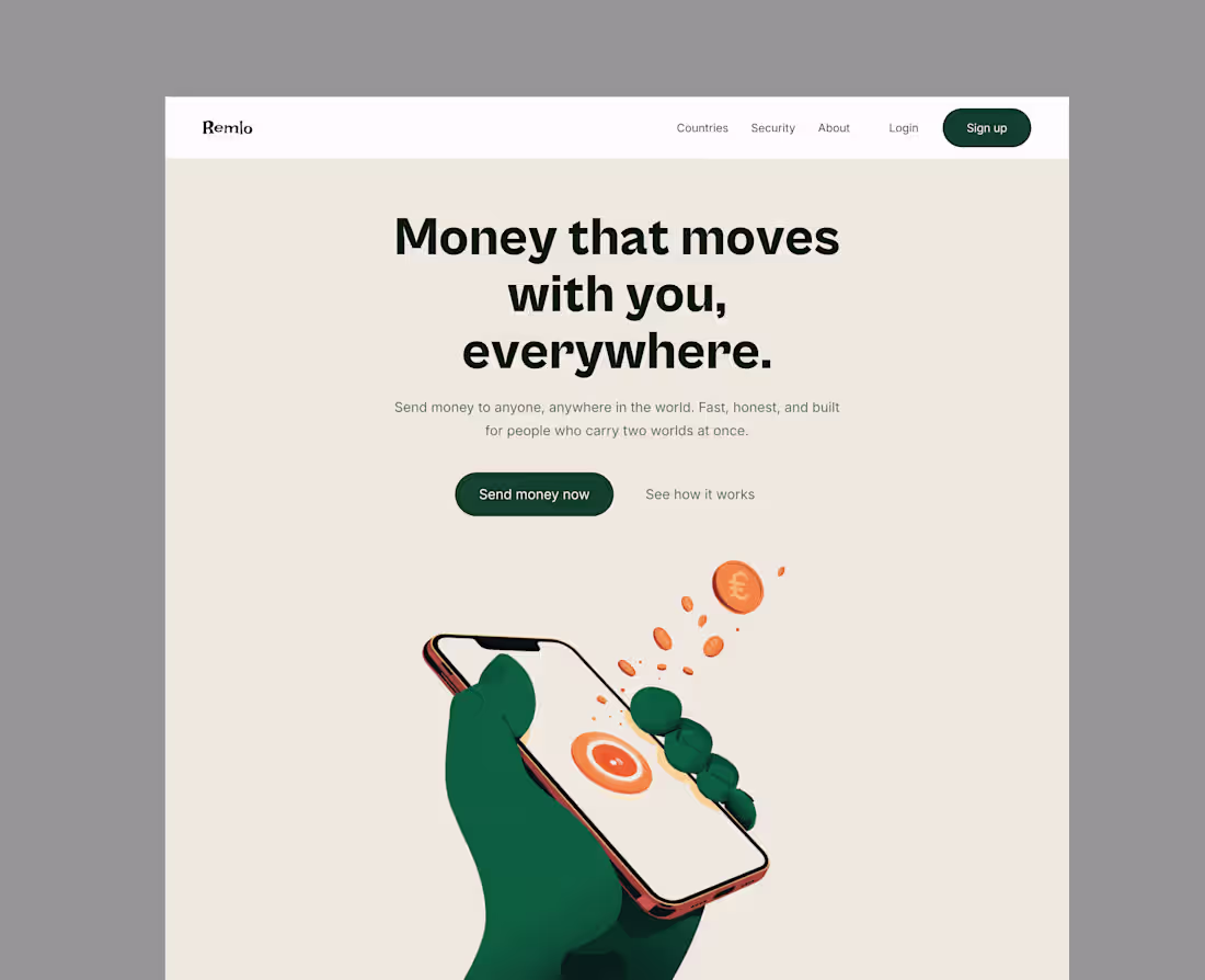 Cover image for Remlo — Global Remittance Website