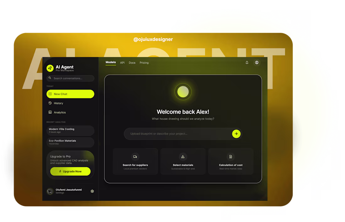 Cover image for AI Agent Pro Workspace — UI/UX Case Study
