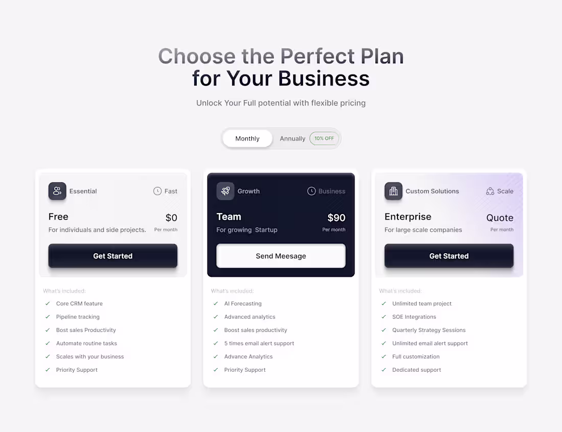 Cover image for Pricing Section