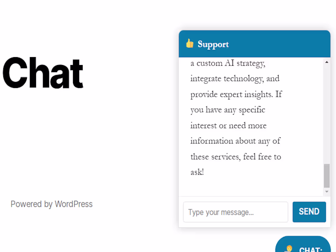 Cover image for WordPress AI Chat Assistant This project is an AI-powered ch...