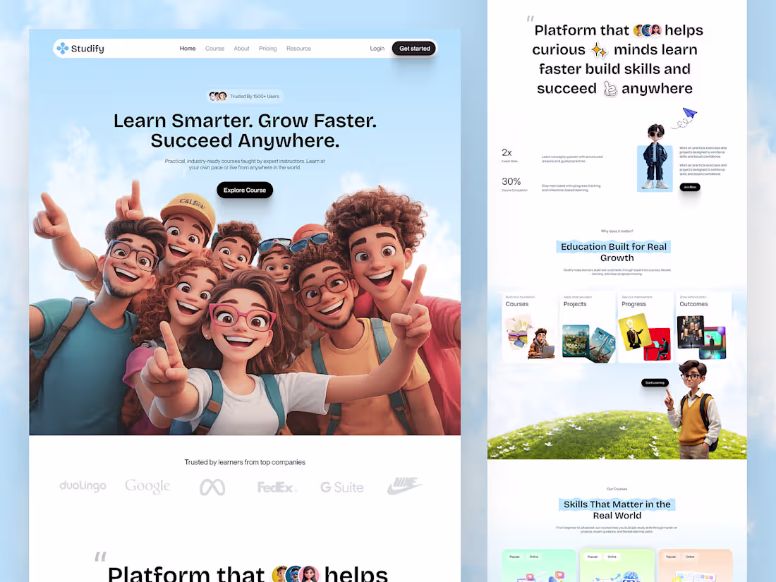 Cover image for Education Platform UI Design by Juice Lab