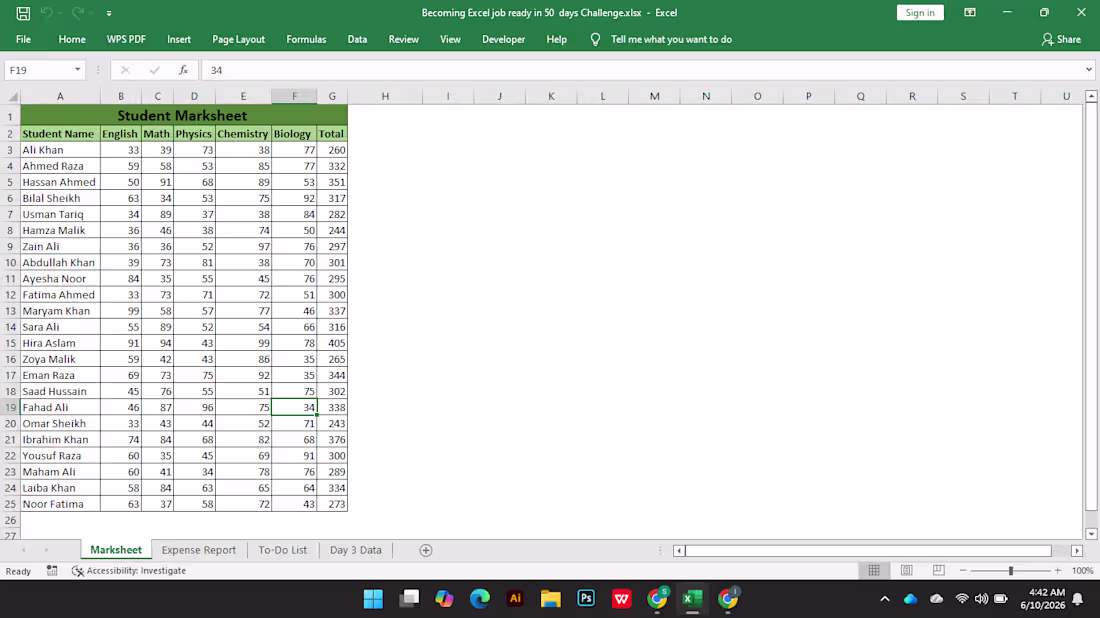 Cover image for Created Student Marksheet