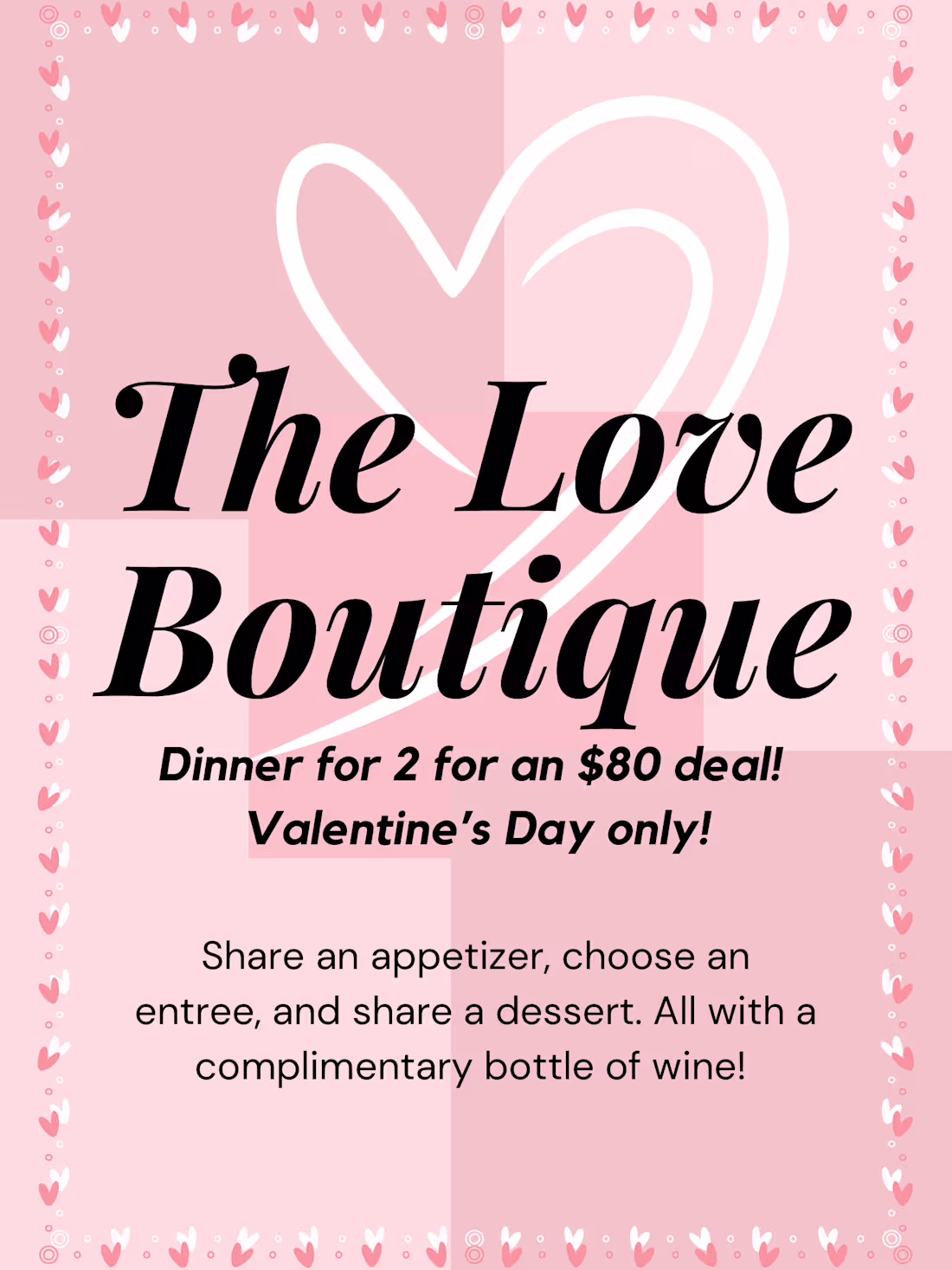 Cover image for Valentines Restaurant Flyer