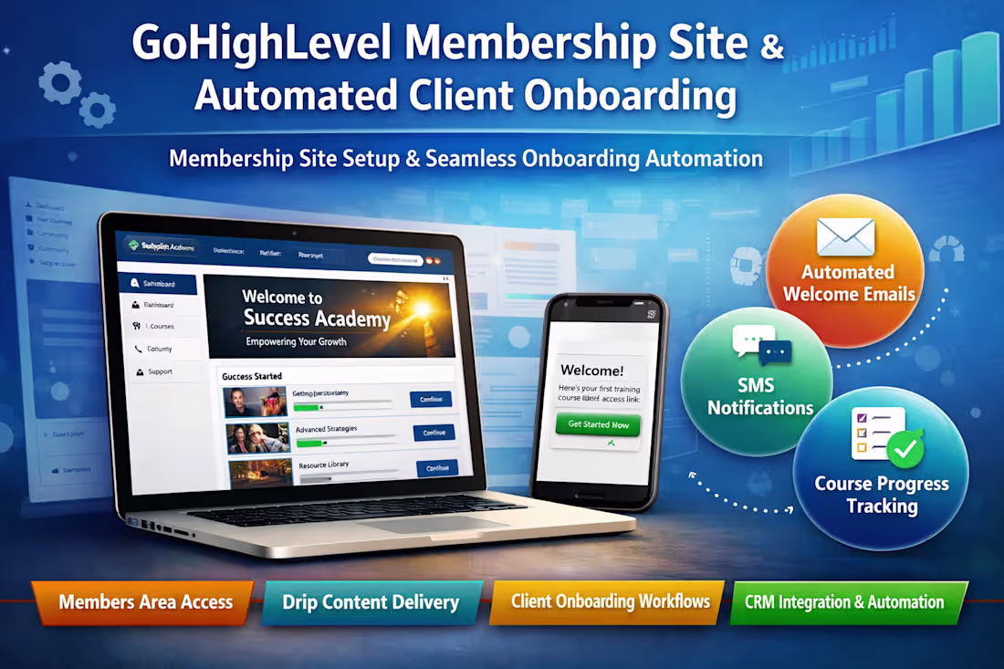 Cover image for Gohighlevel Membership website and development