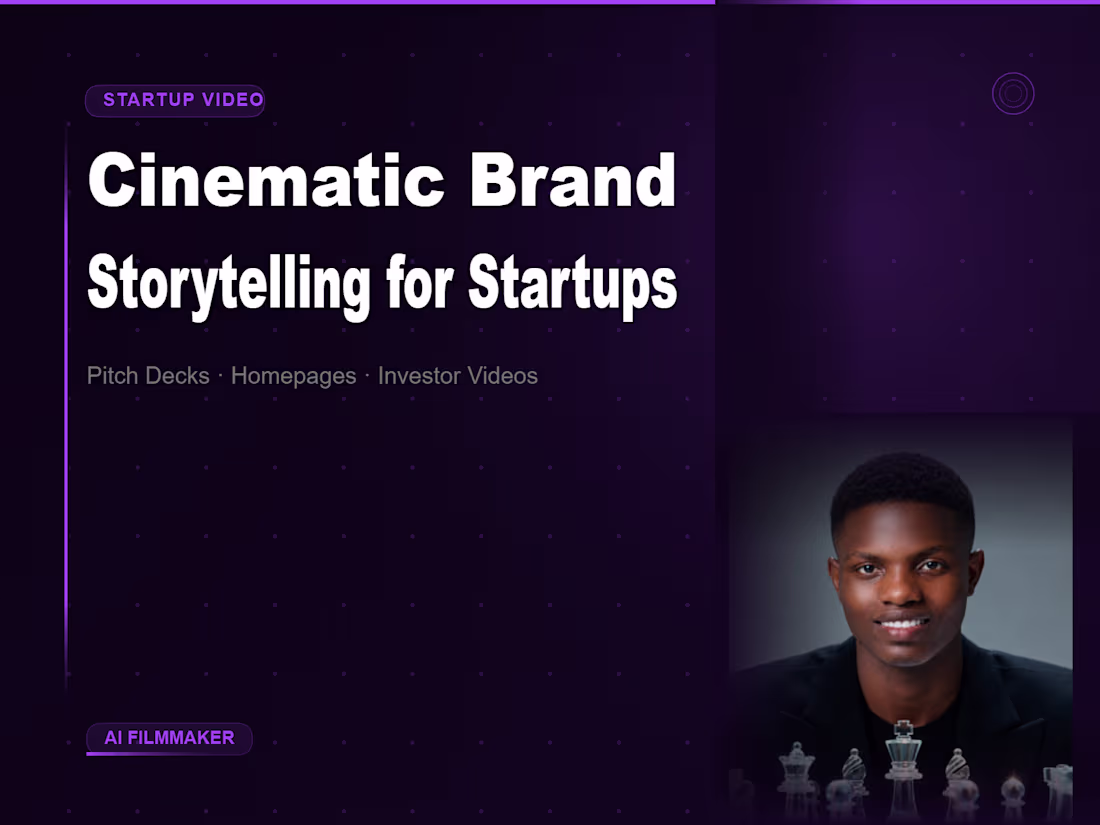 Cover image for Cinematic Brand Storytelling Video for Startups