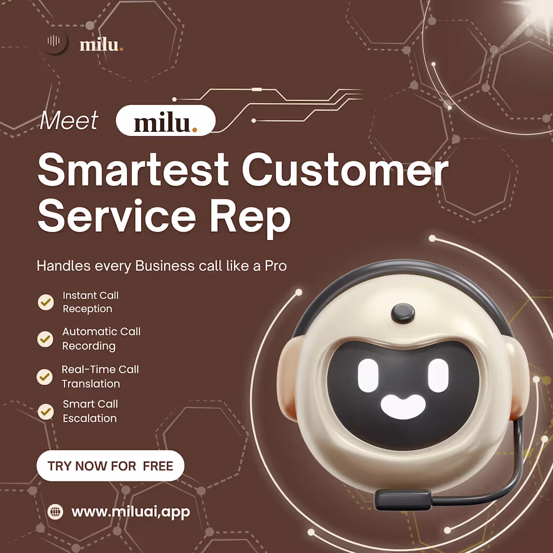 Cover image for Design a Stylish Visual Identity for Milu AI Marketing Flyers